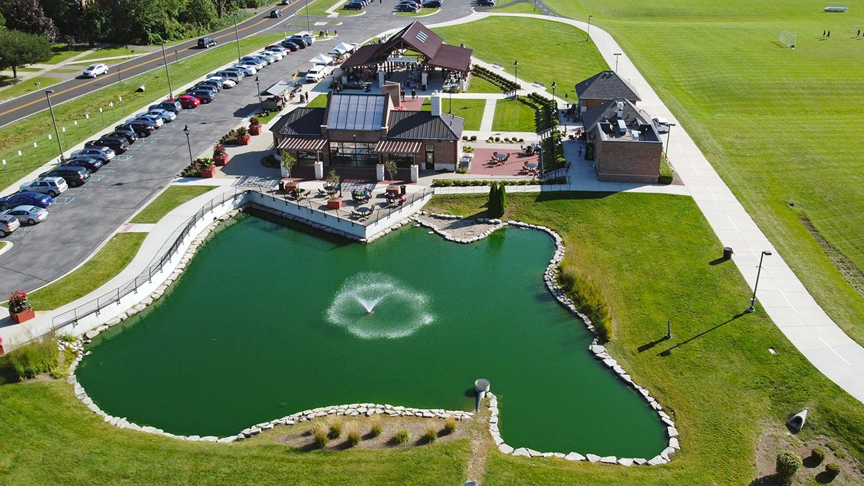 Farmers Market and Pond