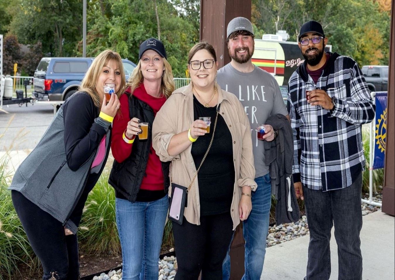 Group of people enjoying the Craft Beer and Wine Festival