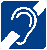 hearing assistance services available symbol