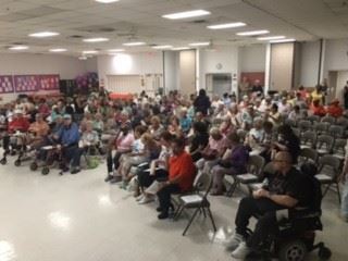 Assembly of People at the Friendship Center